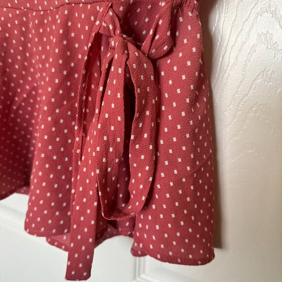 XL Side Tie Dusty Rose Blouse - Picture 4 of 4